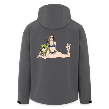 Sexy Mädchen Erotik nackte Frauen Fantasy Sex - Recycelte Männer Softshell-Jacke von Stanley/Stella - Anthrazit - Hinten - AI Model Male 185 light (185cm)