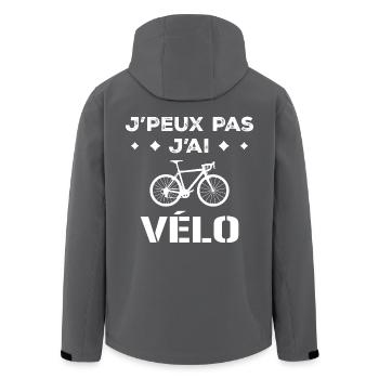 Design Humor Radfahrer Zweirad-Enthusiasten - Recycelte Männer Softshell-Jacke von Stanley/Stella - Anthrazit - Hinten - AI Model Male 185 light (185cm)
