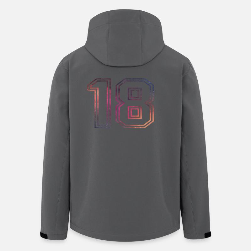 18 er Geburtstag - Recycelte Männer Softshell-Jacke von Stanley/Stella - Anthrazit