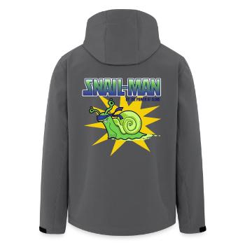 Schneckenmann - durch die Kraft des Schleims - Recycelte Männer Softshell-Jacke von Stanley/Stella - Anthrazit - Hinten - AI Model Male 185 light (185cm)