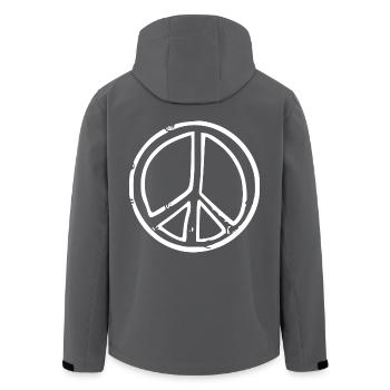 Peacezeichen - Recycelte Männer Softshell-Jacke von Stanley/Stella - Anthrazit - Hinten - AI Model Male 185 light (185cm)