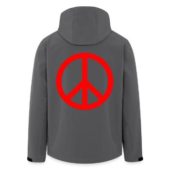 Peacezeichen - Recycelte Männer Softshell-Jacke von Stanley/Stella - Anthrazit - Hinten - AI Model Male 185 light (185cm)