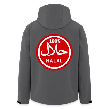 Halal حلال - Recycelte Männer Softshell-Jacke von Stanley/Stella - Anthrazit - Hinten - AI Model Male 185 light (185cm)