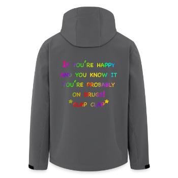 Glückliche Drogen - Recycelte Männer Softshell-Jacke von Stanley/Stella - Anthrazit - Hinten - AI Model Male 185 light (185cm)