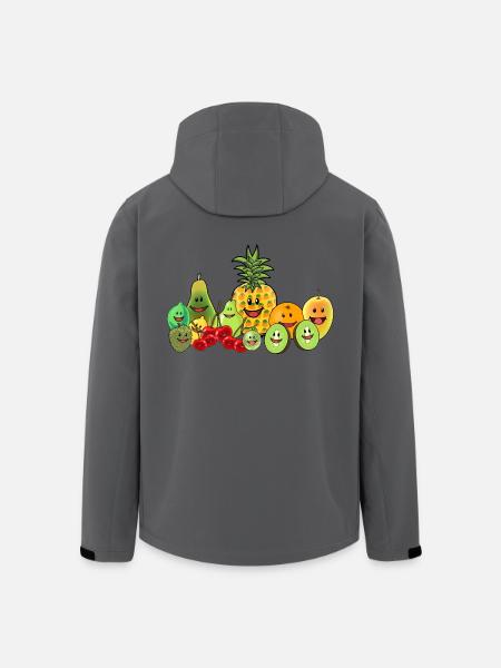 Obst Früchte Frucht Vegan Veganer Speise Sommer - Recycelte Männer Softshell-Jacke von Stanley/Stella - Anthrazit