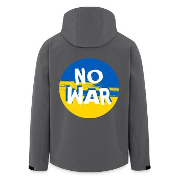 No War in Ukraine - Recycelte Männer Softshell-Jacke von Stanley/Stella - Anthrazit - Hinten - AI Model Male 185 light (185cm)