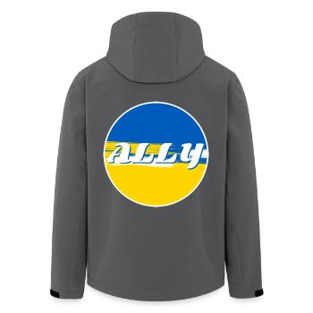 Ally Ukraine - Recycelte Männer Softshell-Jacke von Stanley/Stella - Anthrazit - Hinten - AI Model Male 185 light (185cm)