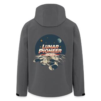 Lunar Pioneer 2025 - Recycelte Männer Softshell-Jacke von Stanley/Stella - Anthrazit - Hinten - AI Model Male 185 light (185cm)