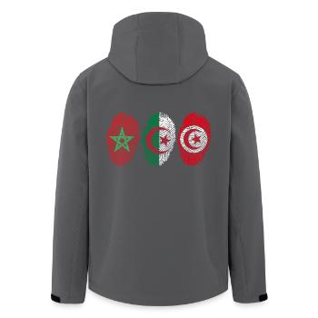 MAGHREB UNITED المغرب LOGO - Recycelte Männer Softshell-Jacke von Stanley/Stella - Anthrazit - Hinten - AI Model Male 185 light (185cm)
