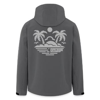Palme offliner - Recycelte Männer Softshell-Jacke von Stanley/Stella - Anthrazit - Hinten - AI Model Male 185 light (185cm)