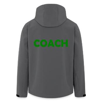 Coach - Recycelte Männer Softshell-Jacke von Stanley/Stella - Anthrazit - Hinten - AI Model Male 185 light (185cm)