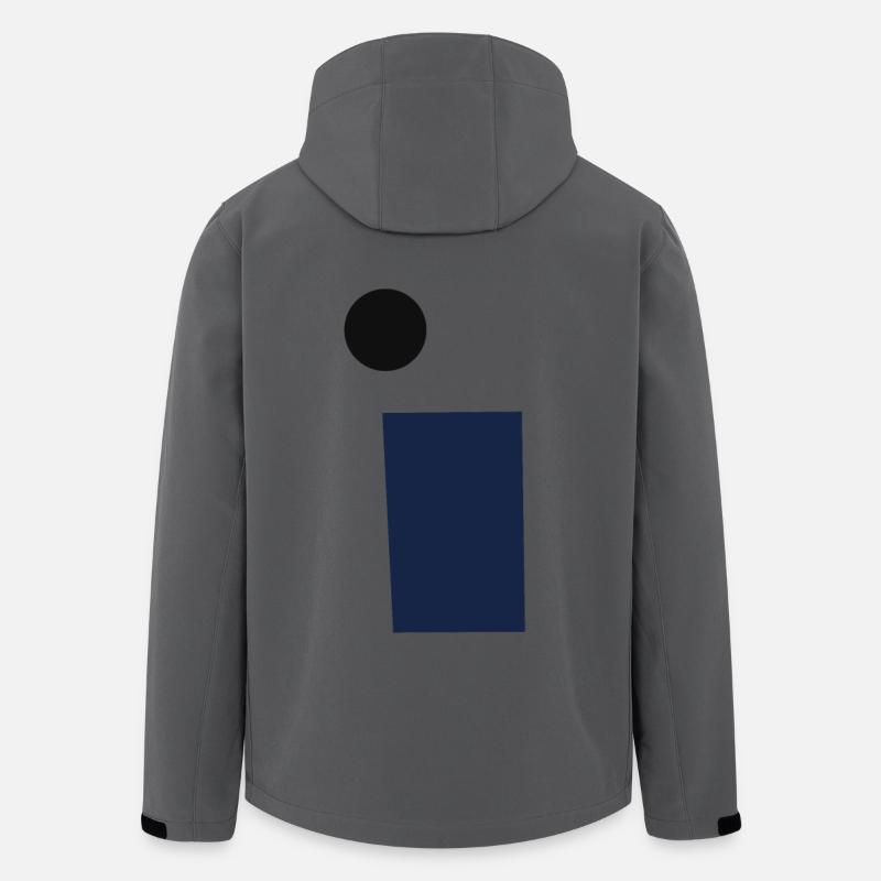 rectangle et cercle - Veste softshell homme en polyester recyclé Stanley/Stella - charbon