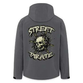 Street Pirate - Men’s Recycled Softshell Jacket by Stanley/Stella - anthracite - Back - AI Model Male 185 light (185cm)