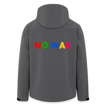 No war - Recycelte Männer Softshell-Jacke von Stanley/Stella - Anthrazit - Hinten - AI Model Male 185 light (185cm)