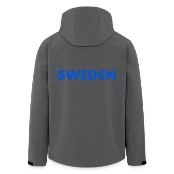 Schweden - Recycelte Männer Softshell-Jacke von Stanley/Stella - Anthrazit - Hinten - AI Model Male 185 light (185cm)