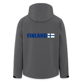 Finnland - Recycelte Männer Softshell-Jacke von Stanley/Stella - Anthrazit - Hinten - AI Model Male 185 light (185cm)
