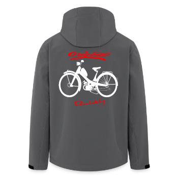 NSU Quickly Mofa Kult - Recycelte Männer Softshell-Jacke von Stanley/Stella - Anthrazit - Hinten - AI Model Male 185 light (185cm)