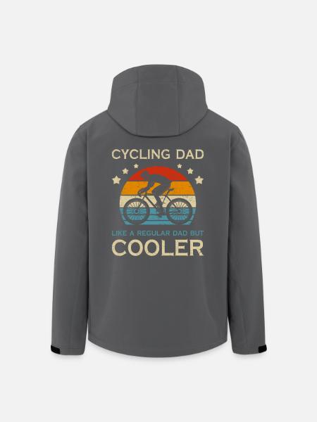 Cycling Dad Bike Rider & Cyclist Father's Day Chri - Recycelte Männer Softshell-Jacke von Stanley/Stella - Anthrazit