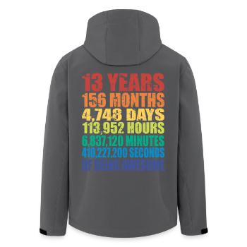 13. Geburtstagsgeschenk, Jungen Mädchen Teens, 13 Jahre alt - Recycelte Männer Softshell-Jacke von Stanley/Stella - Anthrazit - Hinten - AI Model Male 185 light (185cm)