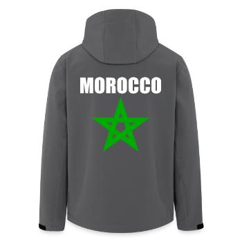 Marokko - Recycelte Männer Softshell-Jacke von Stanley/Stella - Anthrazit - Hinten - AI Model Male 185 light (185cm)