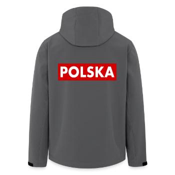 Polen - Recycelte Männer Softshell-Jacke von Stanley/Stella - Anthrazit - Hinten - AI Model Male 185 light (185cm)