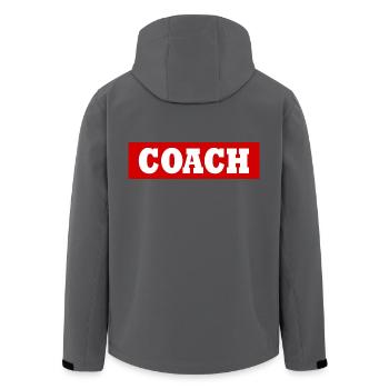 Coach - Recycelte Männer Softshell-Jacke von Stanley/Stella - Anthrazit - Hinten - AI Model Male 185 light (185cm)