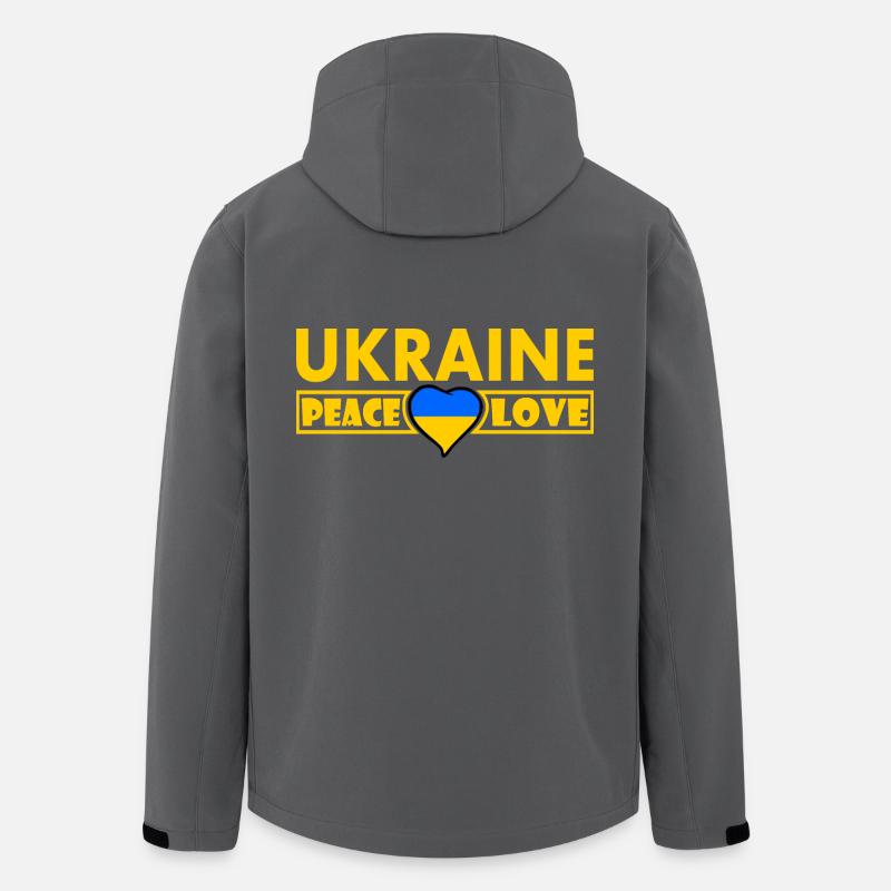 Ukraine - Recycelte Männer Softshell-Jacke von Stanley/Stella - Anthrazit