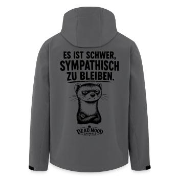 Genervter Otter | Lustiger Sarkasmus Bürohumor - Recycelte Männer Softshell-Jacke von Stanley/Stella - Anthrazit - Hinten - AI Model Male 185 light (185cm)