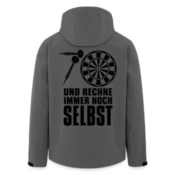 Opa 70 Jahre Darts – Geschenk für Dartspieler - Recycelte Männer Softshell-Jacke von Stanley/Stella - Anthrazit - Hinten - AI Model Male 185 light (185cm)
