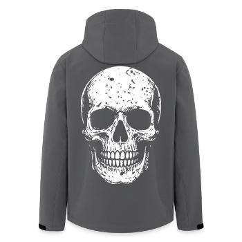 Totenkopf - Recycelte Männer Softshell-Jacke von Stanley/Stella - Anthrazit - Hinten - AI Model Male 185 light (185cm)