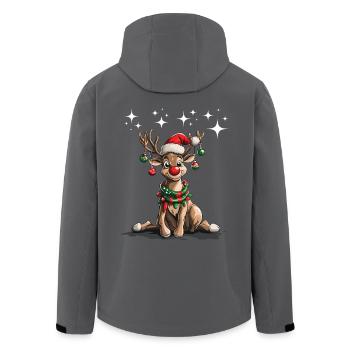 Weihnachten Elch Weihnachtsmütze Weihnachtsoutfit - Recycelte Männer Softshell-Jacke von Stanley/Stella - Anthrazit - Hinten - AI Model Male 185 light (185cm)