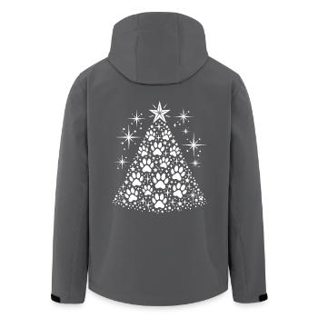 Weihnachten Weihnachtsbaum Hund Katze Pfoten Wau - Recycelte Männer Softshell-Jacke von Stanley/Stella - Anthrazit - Hinten - AI Model Male 185 light (185cm)