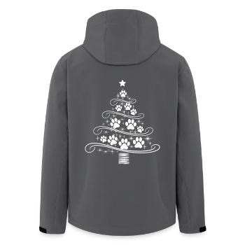 Weihnachtsbaum Pfote Pfotenabdruck Hund Katze Wau - Recycelte Männer Softshell-Jacke von Stanley/Stella - Anthrazit - Hinten - AI Model Male 185 light (185cm)