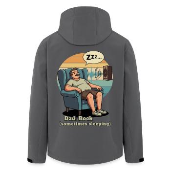 Papa: Fels - Recycelte Männer Softshell-Jacke von Stanley/Stella - Anthrazit - Hinten - AI Model Male 185 light (185cm)