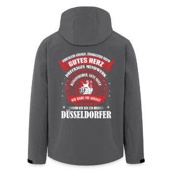 Düsseldorf Düsseldorfer Geschenk - Recycelte Männer Softshell-Jacke von Stanley/Stella - Anthrazit - Hinten - AI Model Male 185 light (185cm)