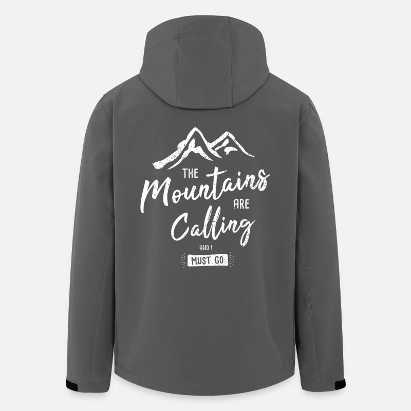 Die Berge rufen an - Recycelte Männer Softshell-Jacke von Stanley/Stella - Anthrazit