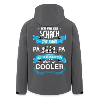 SCHACH Geschenk T Shirt - Recycelte Männer Softshell-Jacke von Stanley/Stella - Anthrazit - Hinten - AI Model Male 185 light (185cm)