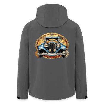Oldtimer - Recycelte Männer Softshell-Jacke von Stanley/Stella - Anthrazit - Hinten - AI Model Male 185 light (185cm)