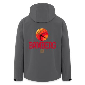 Bamberg LETS GOOOO - Recycelte Männer Softshell-Jacke von Stanley/Stella - Anthrazit - Hinten - AI Model Male 185 light (185cm)