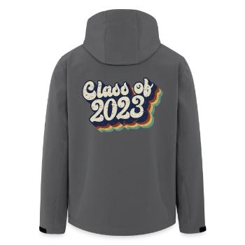 Abschlussfeier der Klasse 2023 Geschenk für Sie und Ihn - Recycelte Männer Softshell-Jacke von Stanley/Stella - Anthrazit - Hinten - AI Model Male 185 light (185cm)