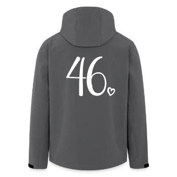 Süße Nummer 46, 46 Jahre alt, Geschenk zum 46. Geburtstag - Recycelte Männer Softshell-Jacke von Stanley/Stella - Anthrazit - Hinten - AI Model Male 185 light (185cm)