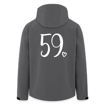 Süße Nummer 59, 59 Jahre alt, Geschenk zum 59. Geburtstag - Recycelte Männer Softshell-Jacke von Stanley/Stella - Anthrazit - Hinten - AI Model Male 185 light (185cm)