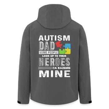 Autismus Bewusstsein Autismus Papa - Recycelte Männer Softshell-Jacke von Stanley/Stella - Anthrazit - Hinten - AI Model Male 185 light (185cm)
