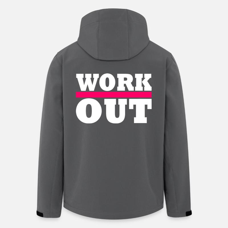 Faire des exercices - Veste softshell homme en polyester recyclé Stanley/Stella - charbon