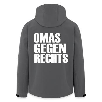 Omas gegen rechts - Recycelte Männer Softshell-Jacke von Stanley/Stella - Anthrazit - Hinten - AI Model Male 185 light (185cm)