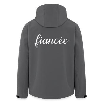 Verlobte passende Verlobung Hochzeit Flitterwochen - Recycelte Männer Softshell-Jacke von Stanley/Stella - Anthrazit - Hinten - AI Model Male 185 light (185cm)