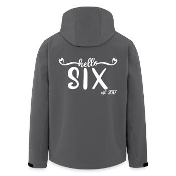 6. Geburtstag Kinder Mädchen 7 Hallo Sechs Est. 2017 - Recycelte Männer Softshell-Jacke von Stanley/Stella - Anthrazit - Hinten - AI Model Male 185 light (185cm)
