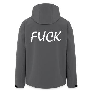 Fuck - Recycelte Männer Softshell-Jacke von Stanley/Stella - Anthrazit - Hinten - AI Model Male 185 light (185cm)
