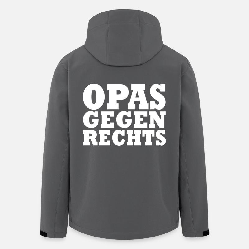 Les grands-pères contre la droite - Veste softshell homme en polyester recyclé Stanley/Stella - charbon
