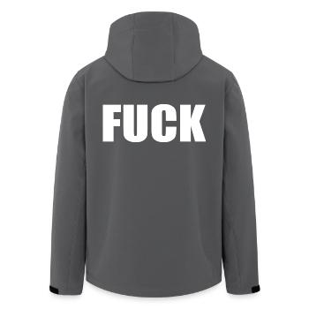 Fuck - Recycelte Männer Softshell-Jacke von Stanley/Stella - Anthrazit - Hinten - AI Model Male 185 light (185cm)